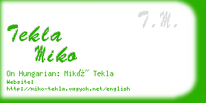 tekla miko business card